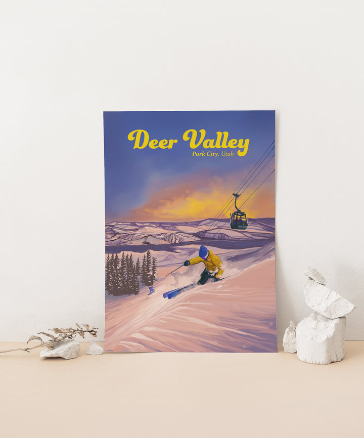 Deer Valley Utah Ski Resort Travel Poster