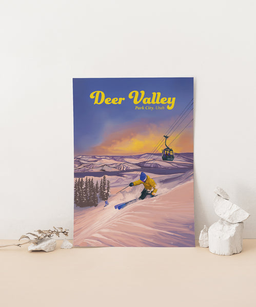 Deer Valley Utah Ski Resort Travel Poster