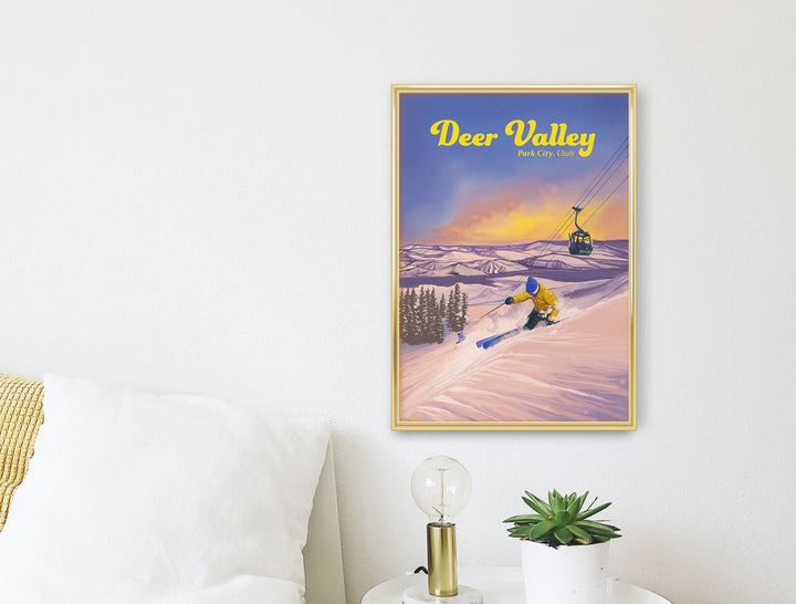 Deer Valley Utah Ski Resort Travel Poster