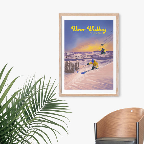 Deer Valley Utah Ski Resort Travel Poster