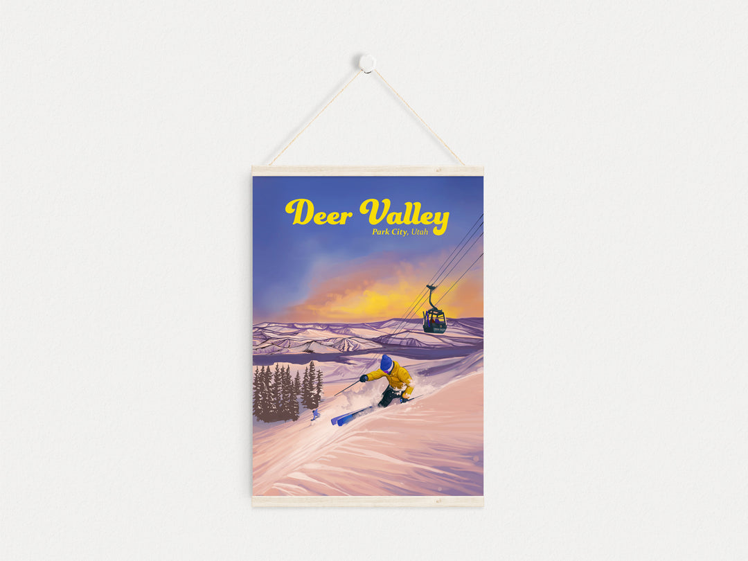 Deer Valley Utah Ski Resort Travel Poster