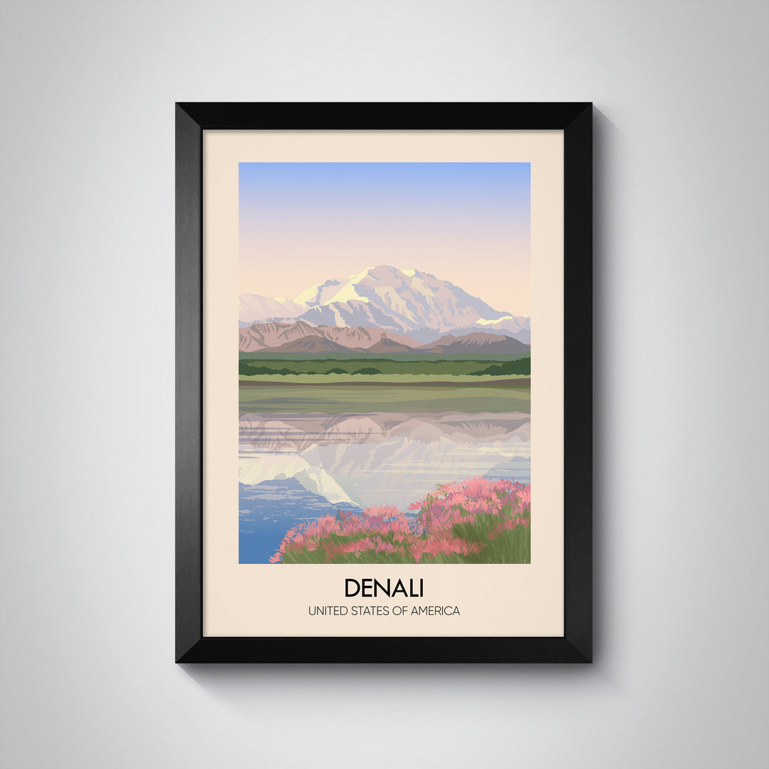 Denali USA Travel Poster