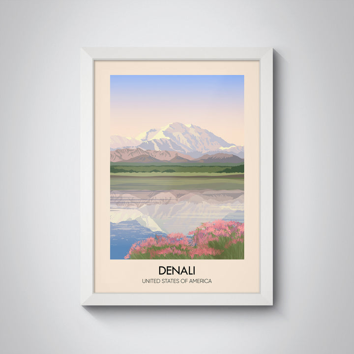 Denali USA Travel Poster