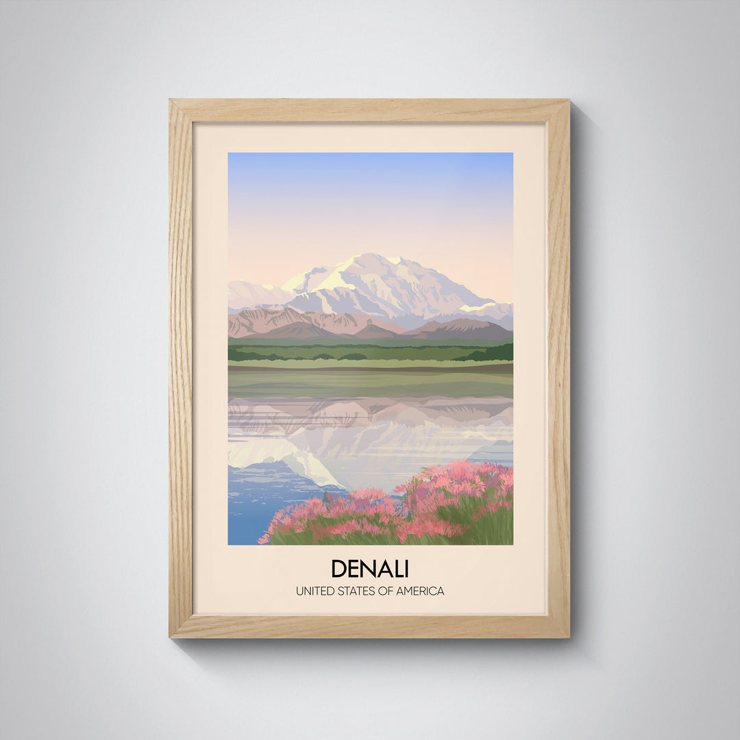 Denali USA Travel Poster