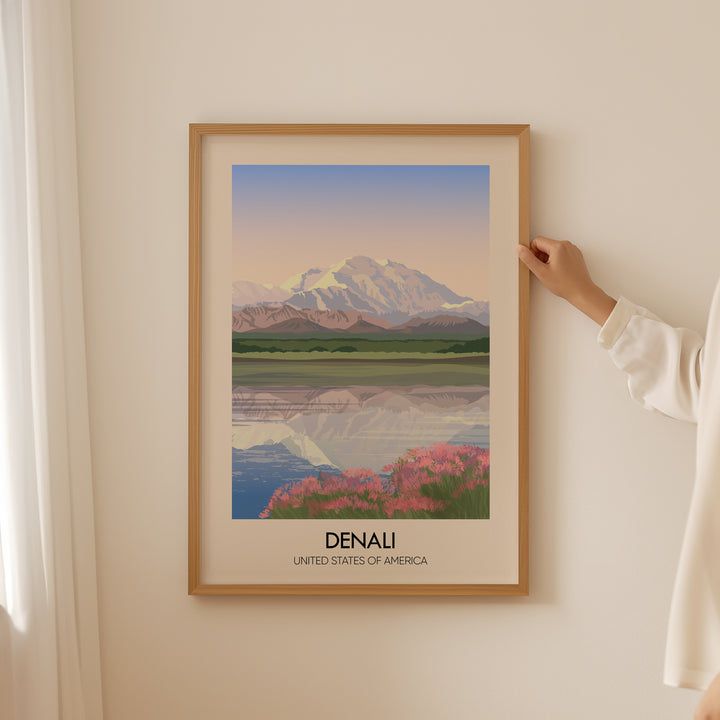 Denali USA Travel Poster