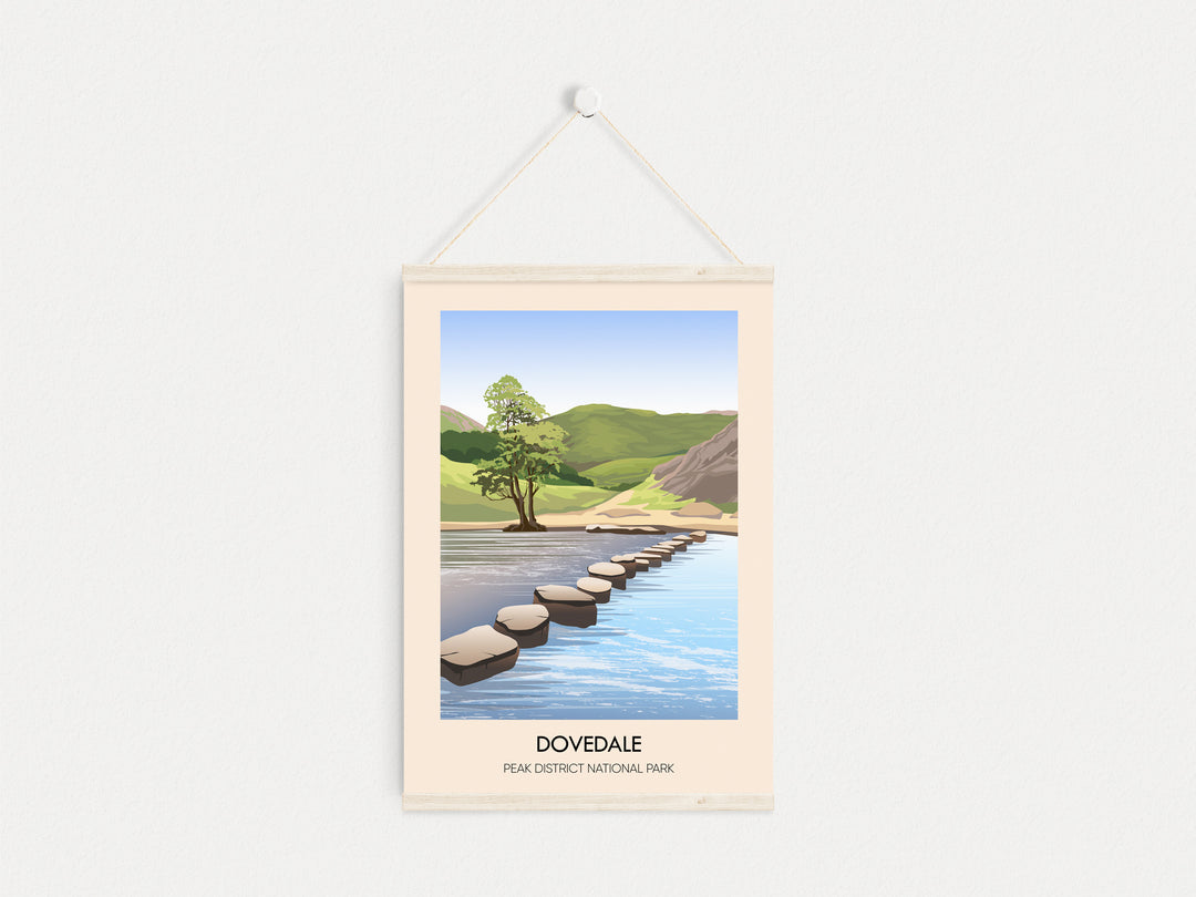 Dovedale Peak District National Park Modern Travel Poster