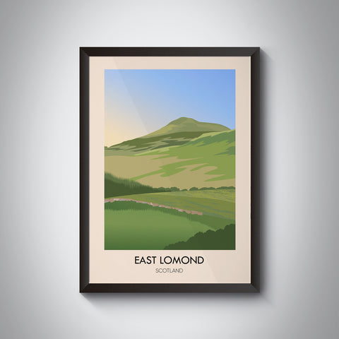 East Lomond Scotland Travel Poster