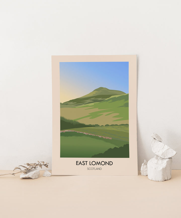 East Lomond Scotland Travel Poster