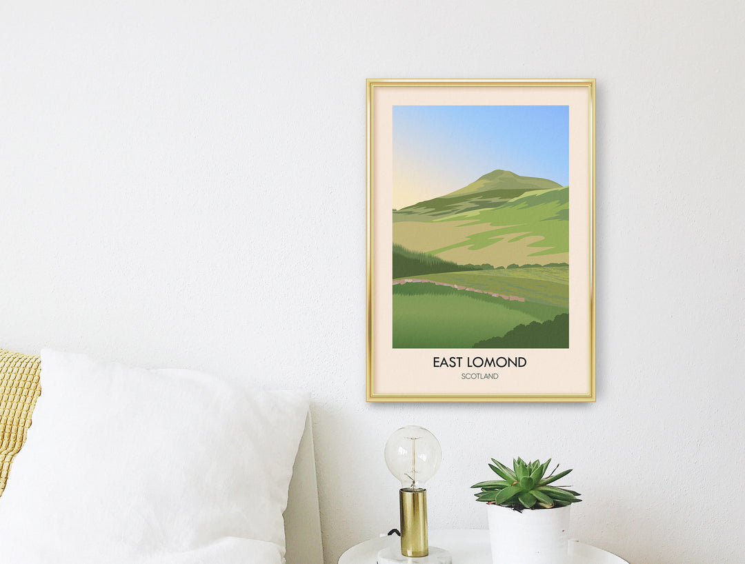 East Lomond Scotland Travel Poster