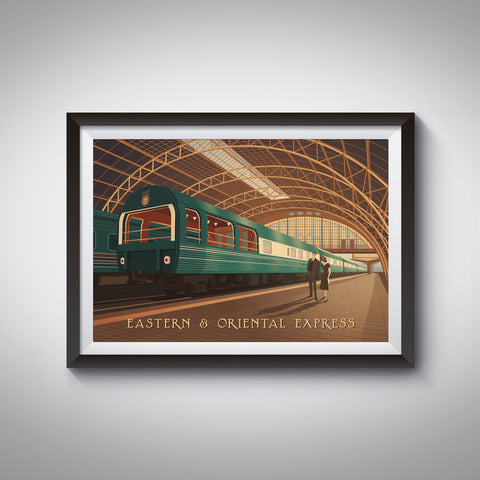 Eastern and Oriental Express Train Travel Poster