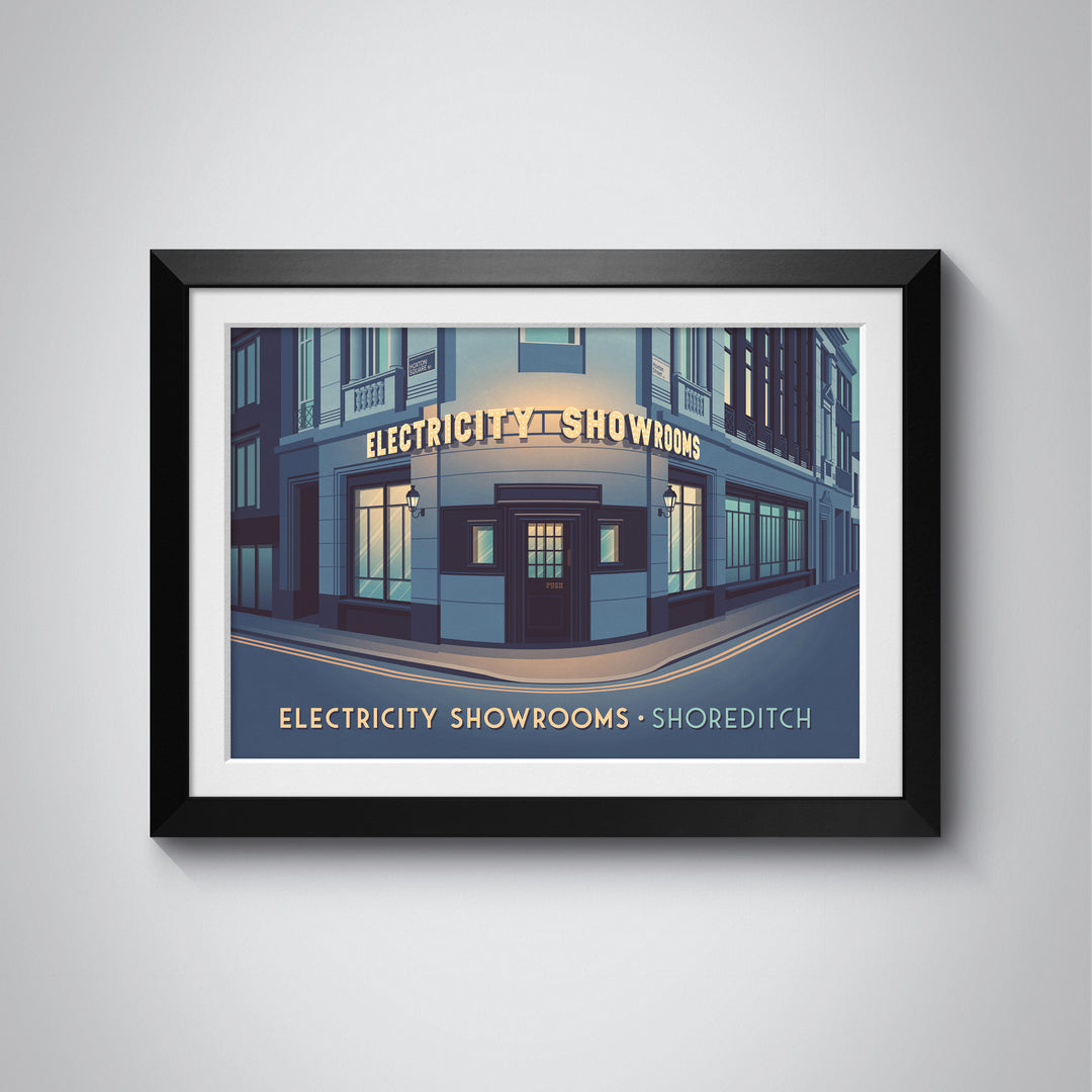 Electricity Showrooms Shoreditch London Travel Poster