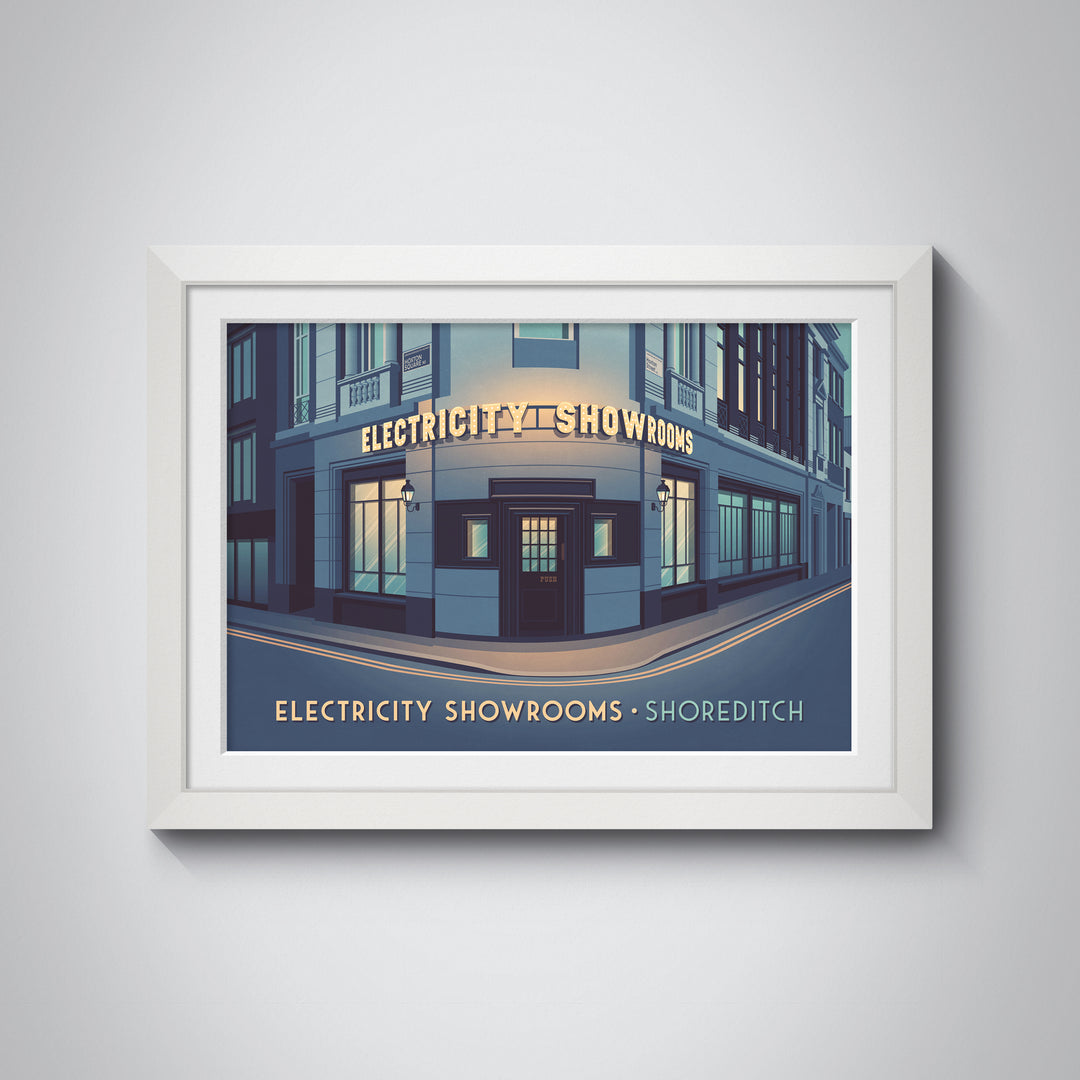 Electricity Showrooms Shoreditch London Travel Poster