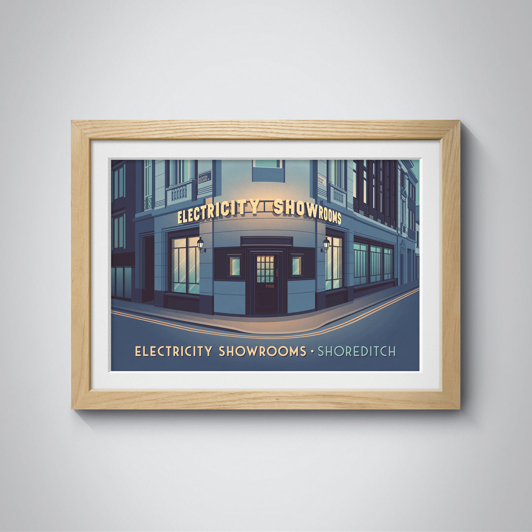 Electricity Showrooms Shoreditch London Travel Poster