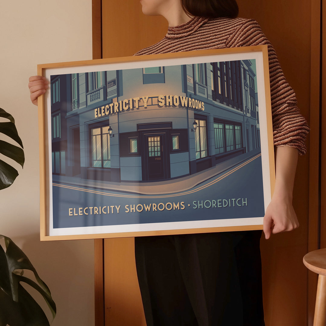 Electricity Showrooms Shoreditch London Travel Poster