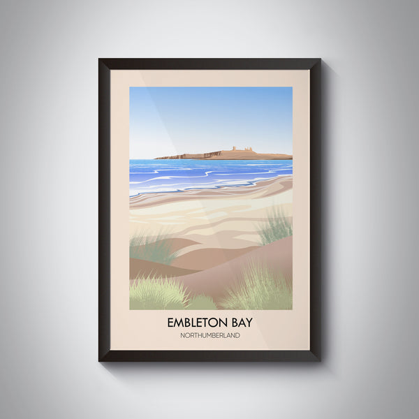 Embleton Bay Northumberland Travel Poster