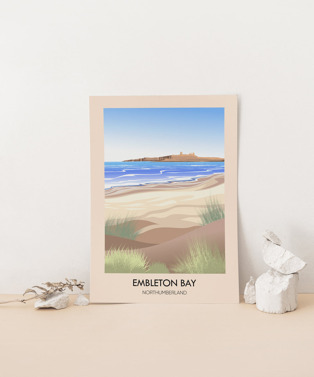 Embleton Bay Northumberland Travel Poster