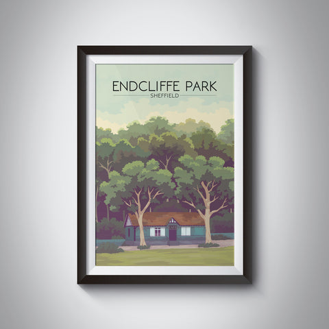 Endcliffe Park Sheffield Travel Poster