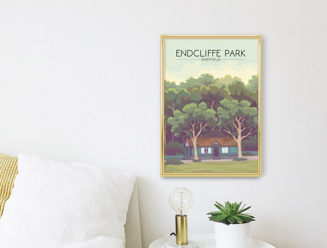 Endcliffe Park Sheffield Travel Poster