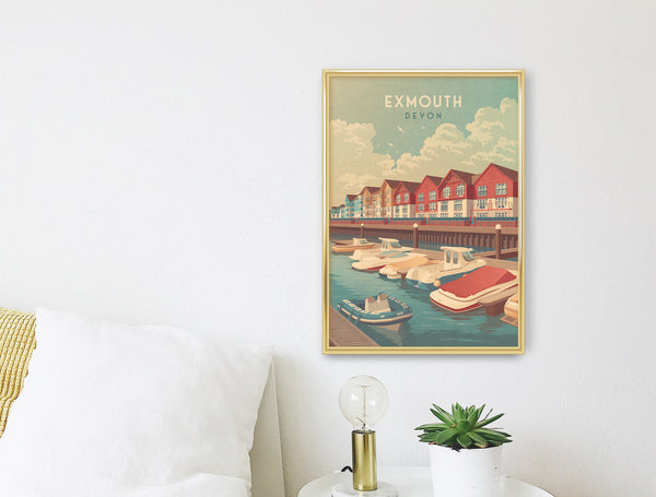 Exmouth Devon Travel Poster