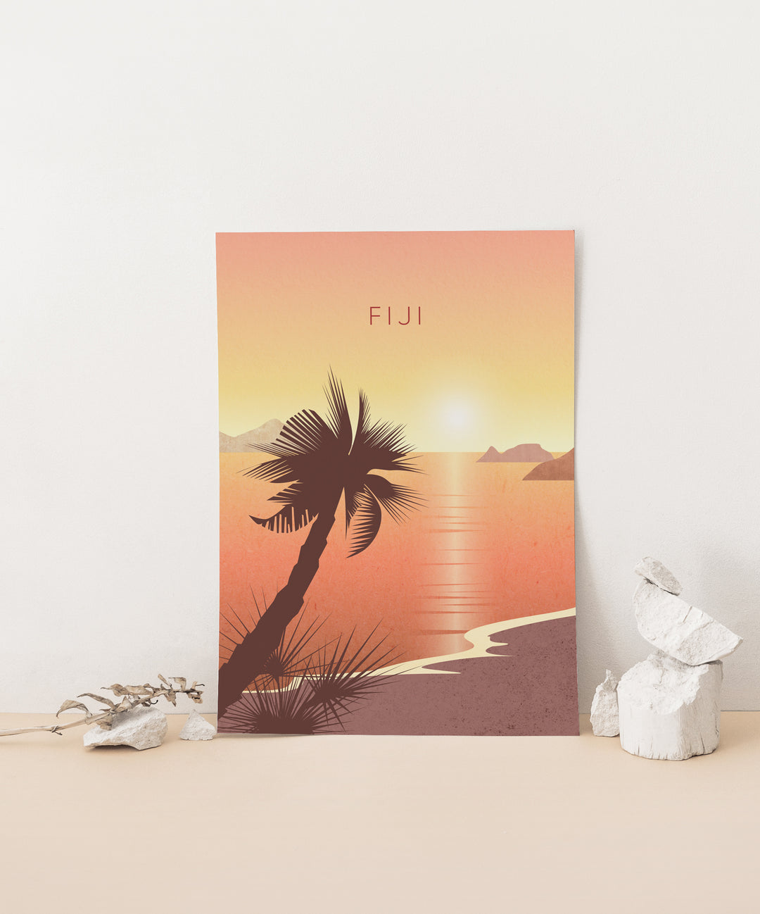 Fiji Minimal Travel Poster