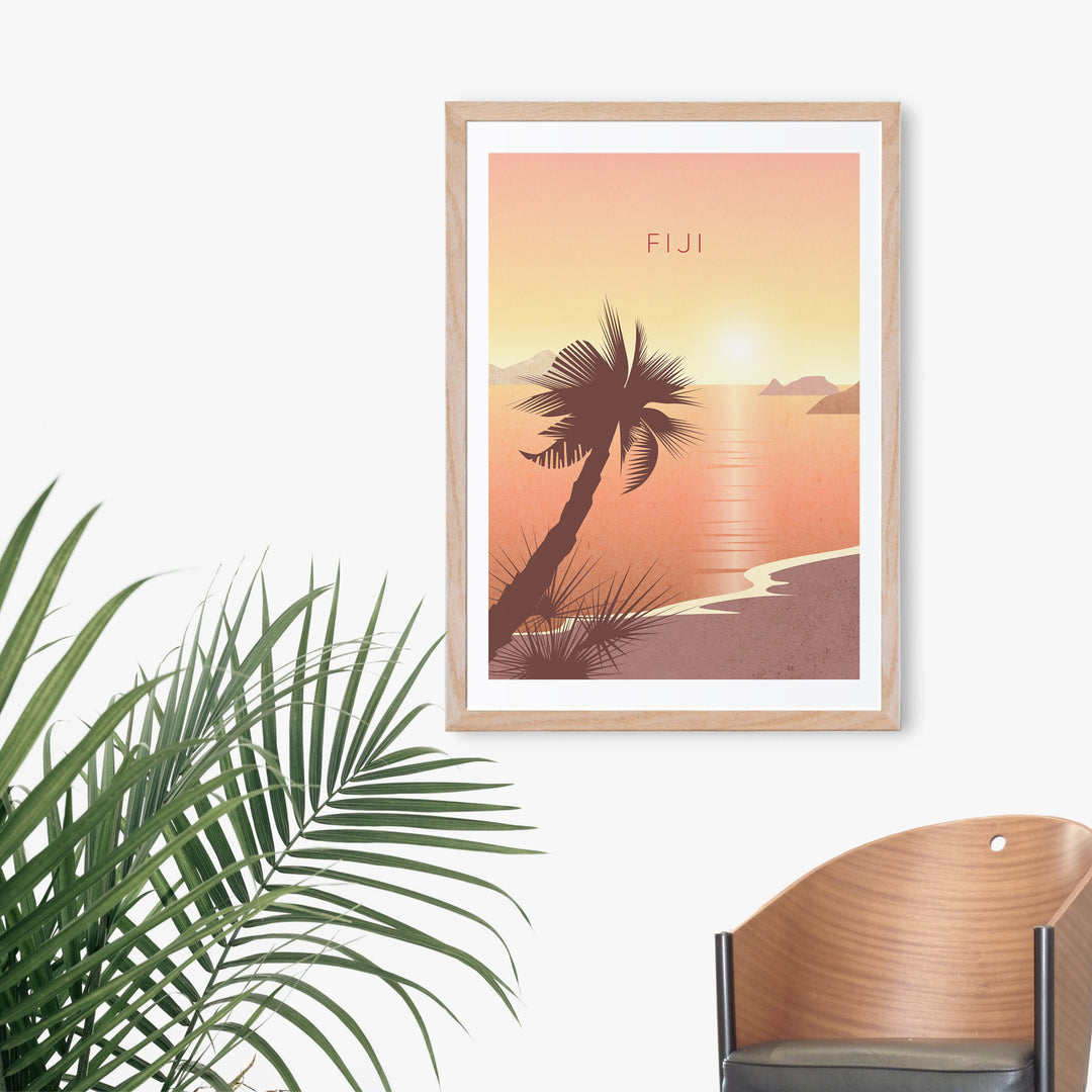 Fiji Minimal Travel Poster