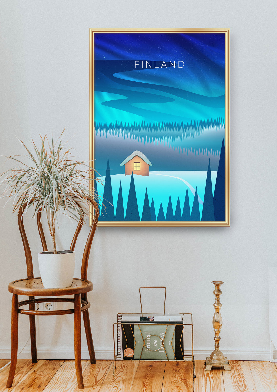 Finland Minimal Travel Poster