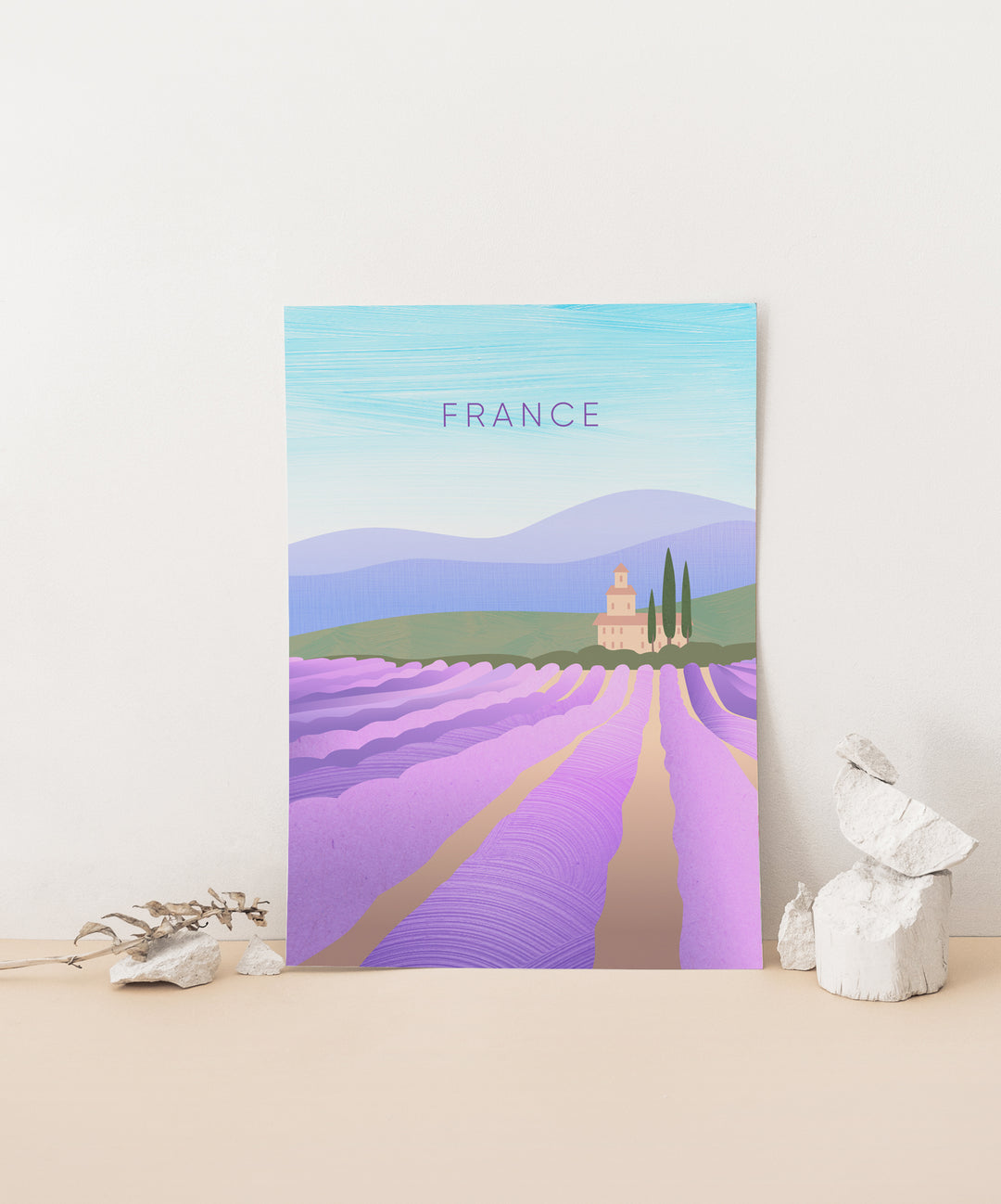 France Minimal Travel Poster