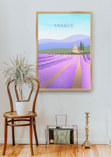 France Minimal Travel Poster