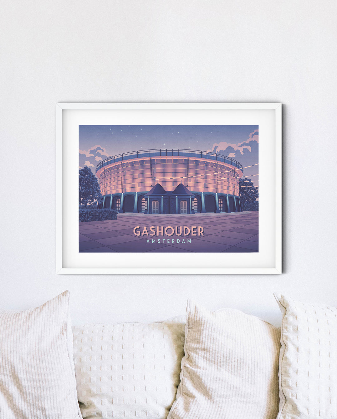 Gashouder Amsterdam Travel Poster