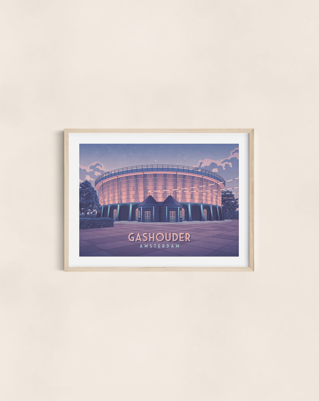 Gashouder Amsterdam Travel Poster