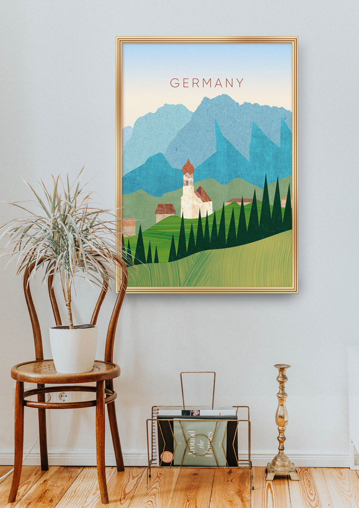 Germany Minimal Travel Poster