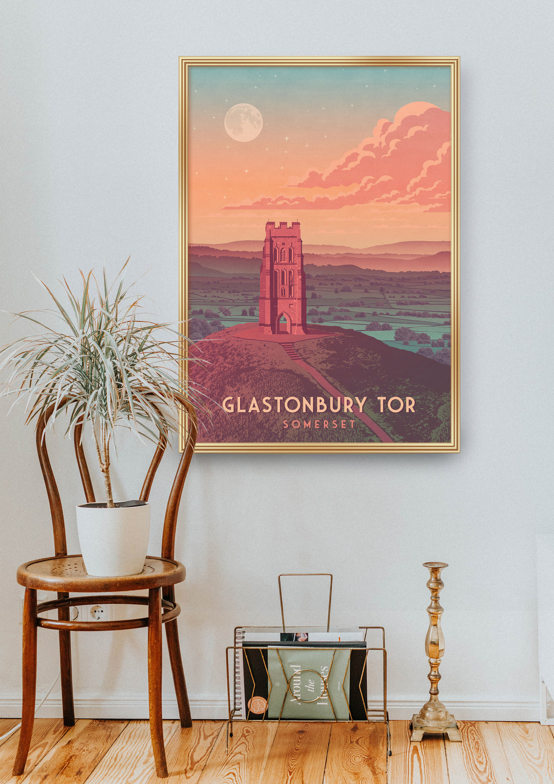 Glastonbury Tor Travel Poster