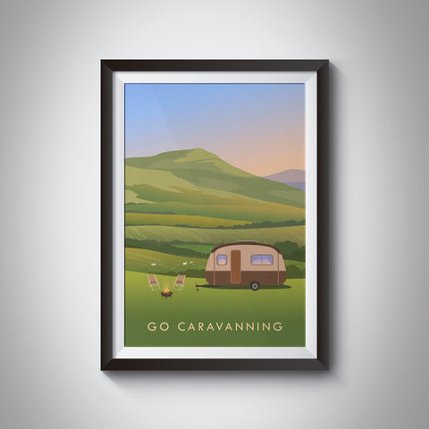 Go Caravanning Travel Poster