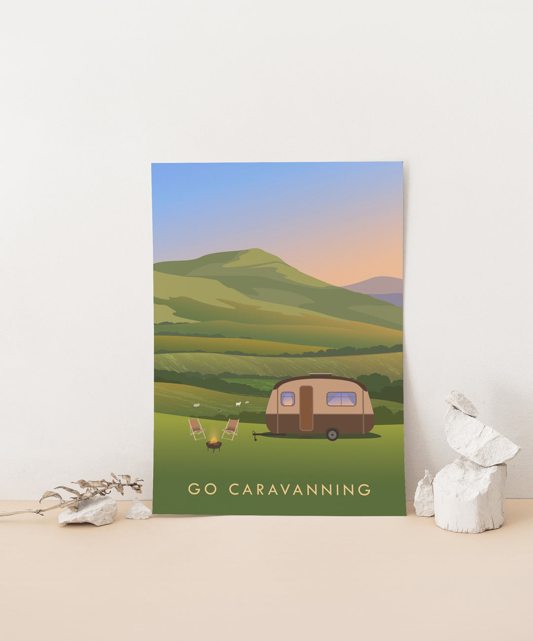 Go Caravanning Travel Poster