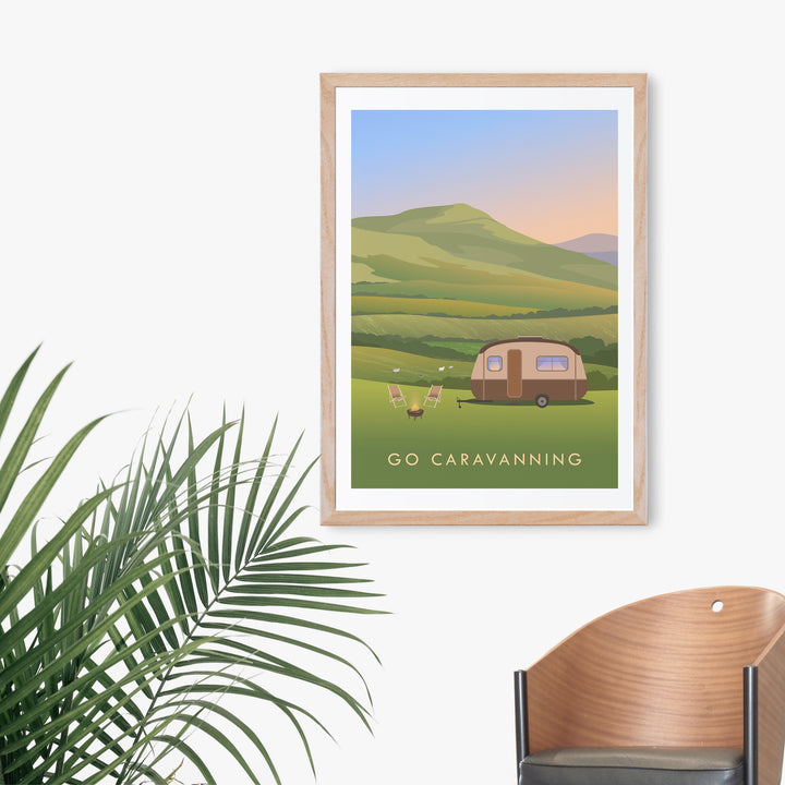 Go Caravanning Travel Poster