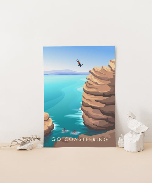 Go Coasteering Travel Poster