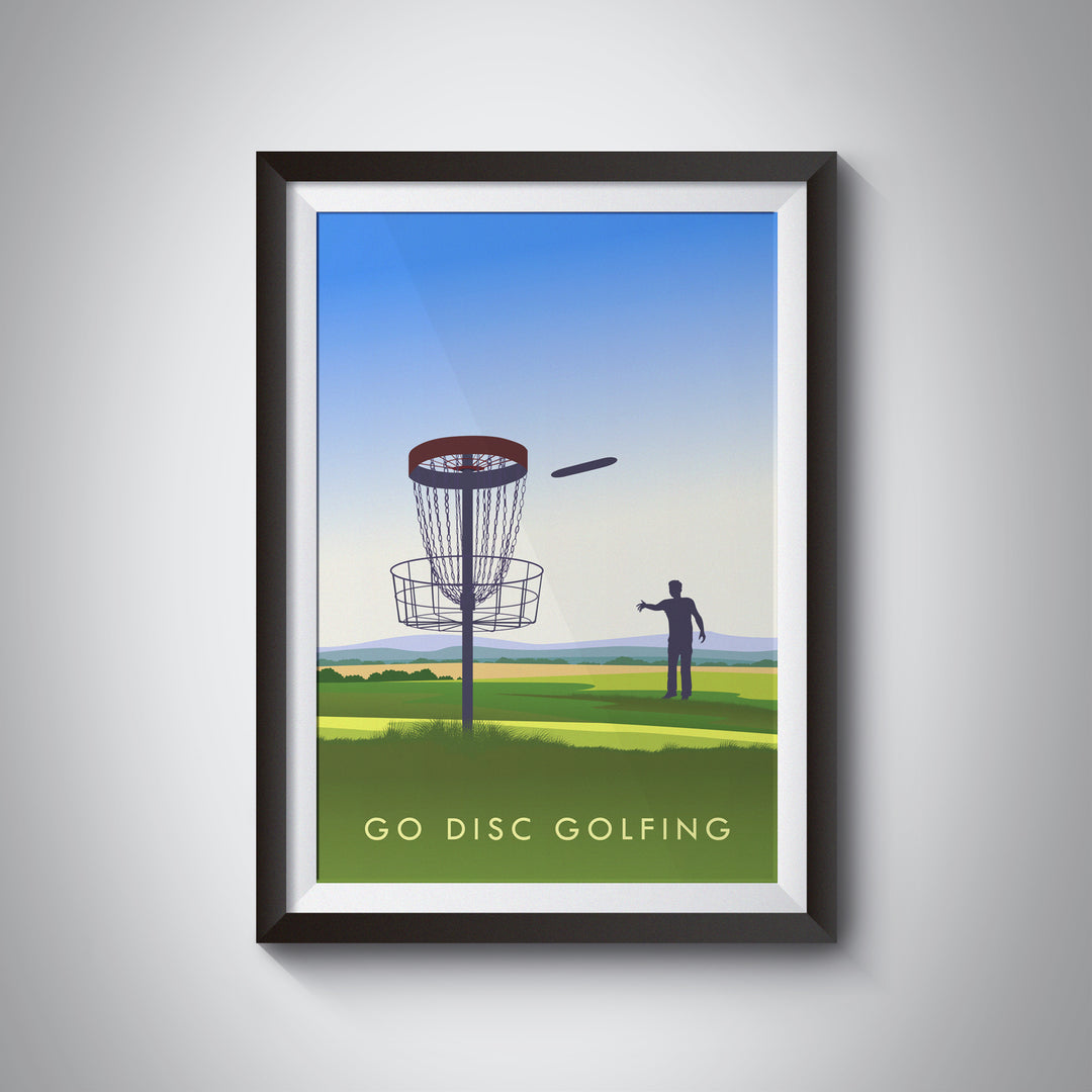 Go Disc Golfing Travel Poster