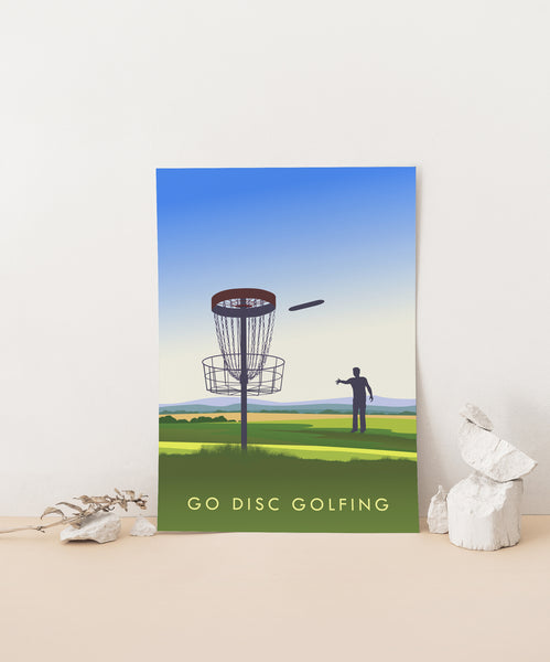 Go Disc Golfing Travel Poster