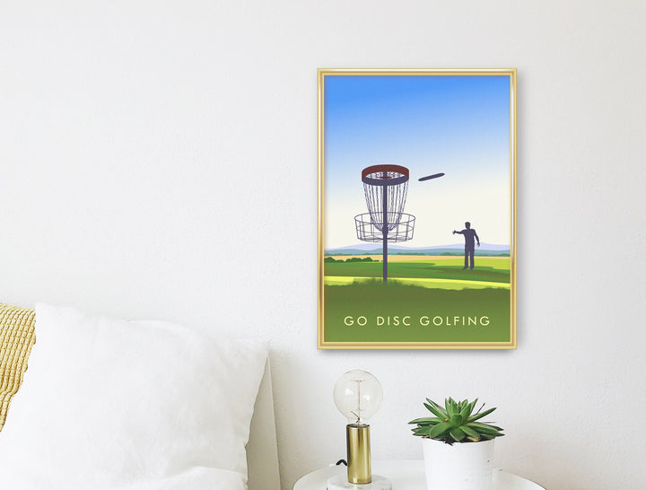 Go Disc Golfing Travel Poster