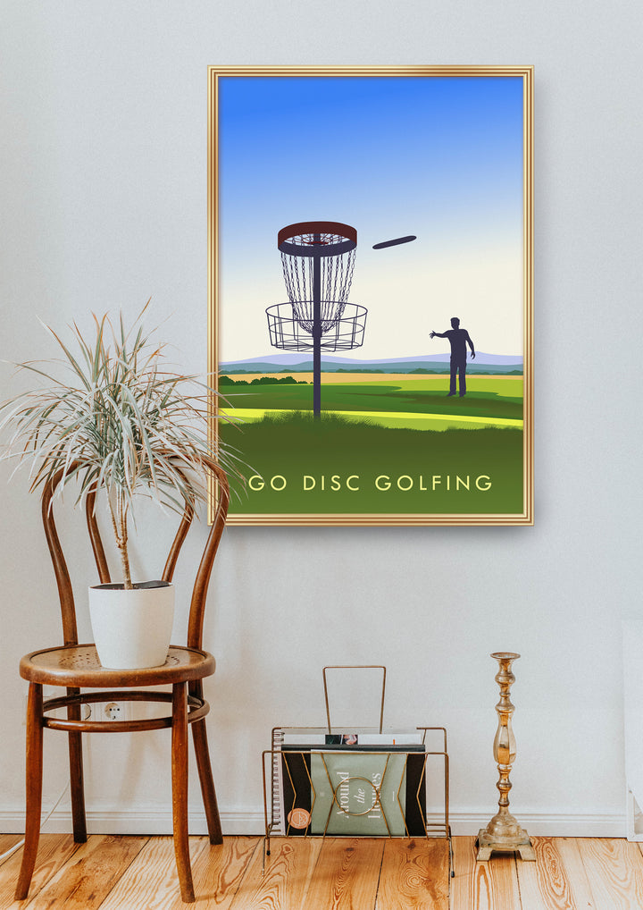 Go Disc Golfing Travel Poster