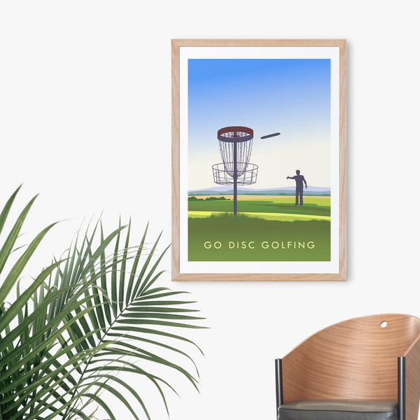 Go Disc Golfing Travel Poster