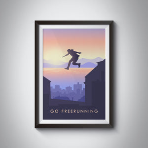 Go Freerunning Travel Poster