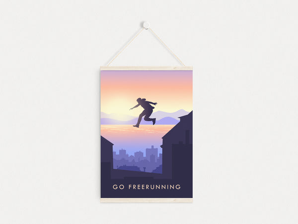 Go Freerunning Travel Poster