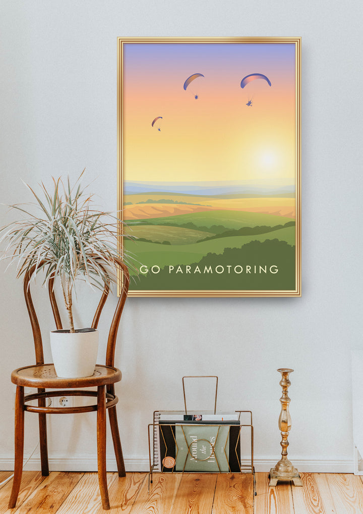 Go Paramotoring Travel Poster