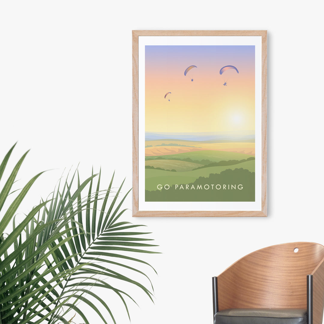 Go Paramotoring Travel Poster