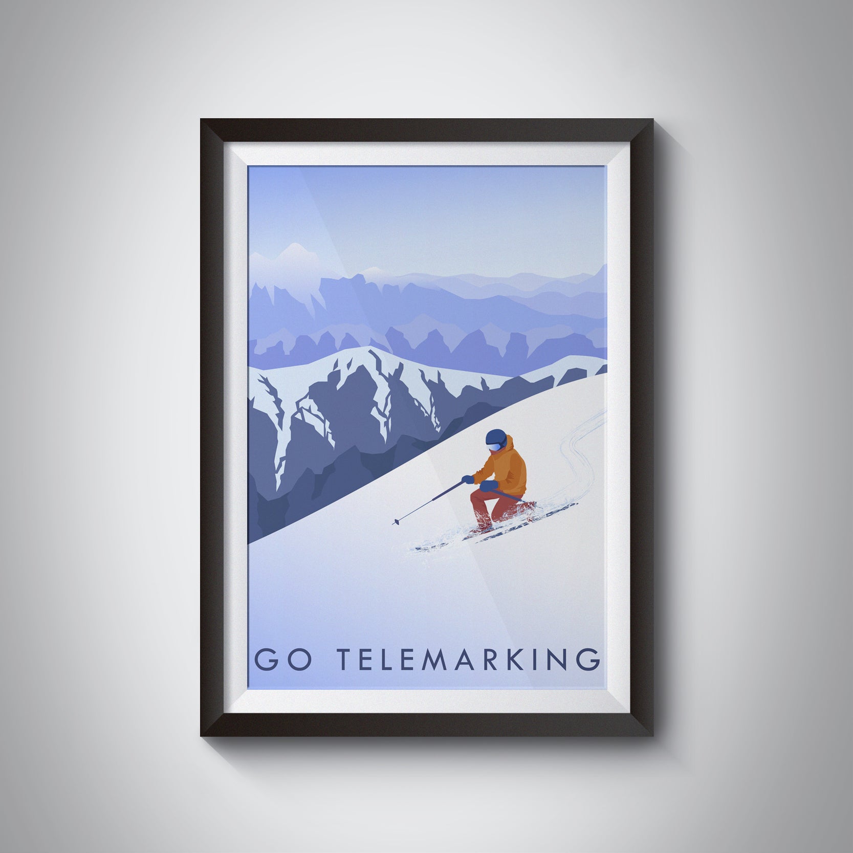 Go Telemarking Travel Poster