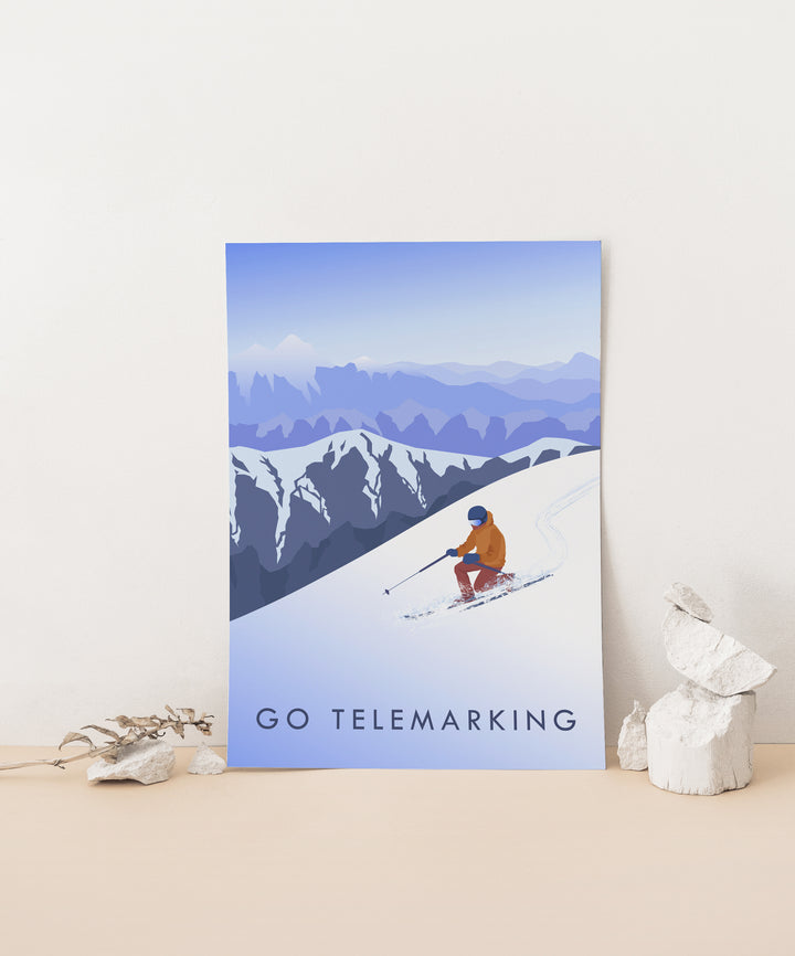 Go Telemarking Travel Poster