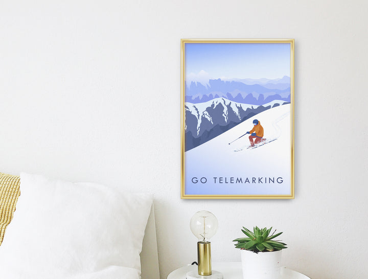 Go Telemarking Travel Poster