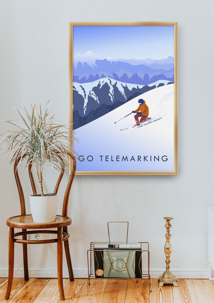 Go Telemarking Travel Poster