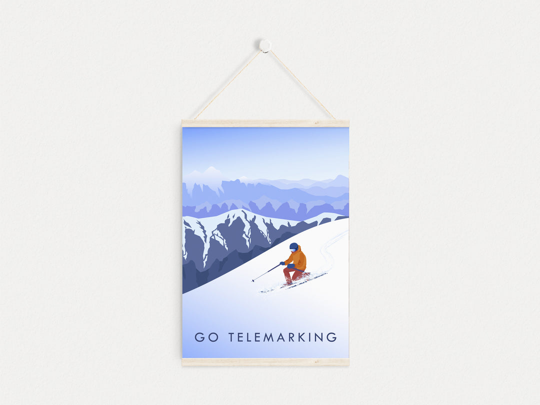 Go Telemarking Travel Poster